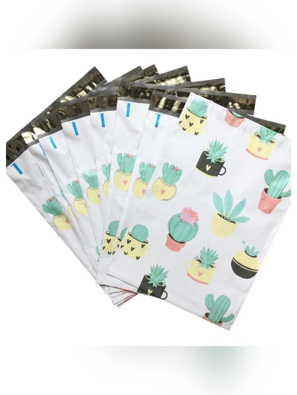 10ct Succulent & Cactus Polymailers